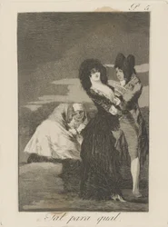Tal para cual. (Dos iguales), pl. 5 de la serie Los caprichos