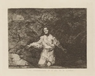 Tristes presentimientos de lo que ha de acontecer (Sad Forebodings of What Is Going to Happen), pl. 1 from the series Los desastres de la guerra (The Disasters of War)
