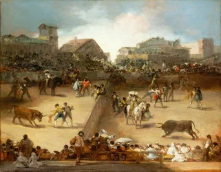 Corrida de Toros en un Anillo Dividido