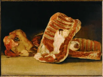 Nature Morte a la tete de mouton - Naturaleza muerta con cabeza de oveja ...