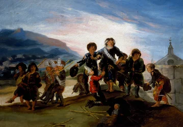 Niños jugando a soldados