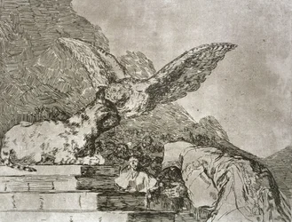 Pantomima felina, placa 73 de "Los desastres de la guerra