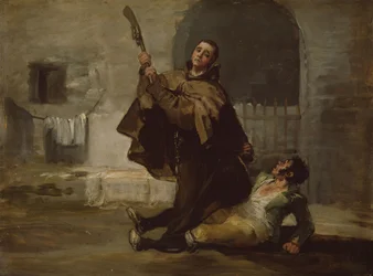 Fray Pedro golpea a El Maragato con la culata de la pistola