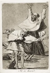 GOYA Y LUCIENTES, Francisco de (1746-1828). Es la hora. 1797-1799. (21 x 14