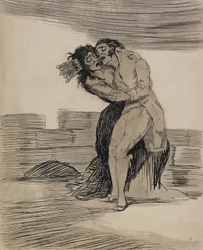 Hombre y mujer abrazándose
