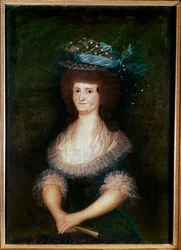 La reina María Luisa Teresa de Parma, reina de España y esposa de Carlos IV (pintura sobre lienzo)