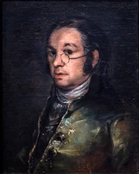 Autorretrato con gafas, hacia 1800 (óleo sobre lienzo)