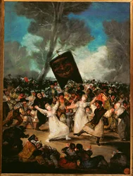 El entierro de la sardina (pintura sobre madera)