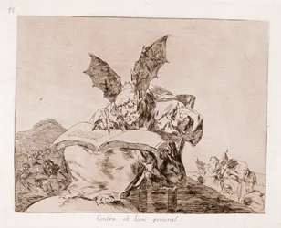 Los desastres de la guerra: Contra el bien común (aguafuerte del dibujo preparatorio)