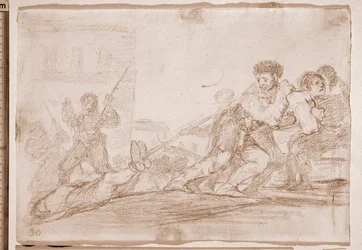 Los desastres de la guerra: Se lo merecía (dibujo preparatorio)