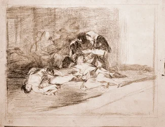 Los desastres de la guerra: ¿Para qué sirve un cuenco? (dibujo preparatorio)