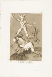 Ascender y caer, lámina 56 de Los Caprichos