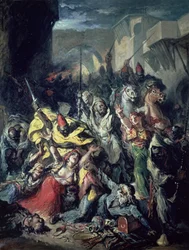 Lucha de moros (óleo sobre lienzo)
