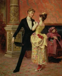 El vestíbulo del Teatro Liceo (óleo sobre lienzo)