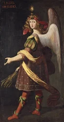 Una alegoría de la Eucaristía: Un ángel llevando grano