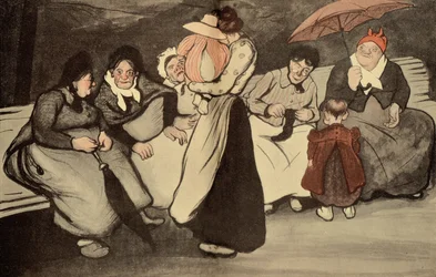 Un domingo soleado al aire libre, caricatura de L
