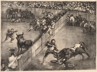 Corrida de toros en un anillo dividido