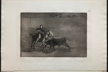 Corridas de toros: Valentía del célebre Pajuelera en el ruedo de Zaragoza, 1876