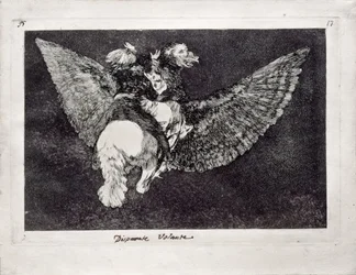 Locura voladora de la serie Los Disparates, 1815-1819