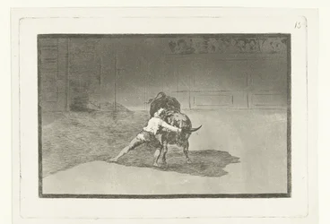 Martincho in gevecht met een stier El famoso Martincho poniendo banderillas al quiebro Stierenvechten (series title) La Tauromaquia (series title)