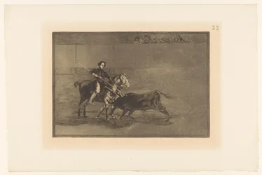 Pajuelera in de arena van Zaragosa Valor varonil de la célebre Pajuelera en la de Zaragoza Stierengevechten (series title) La Taureaumachie (series title) La Tauromaquia (series title)