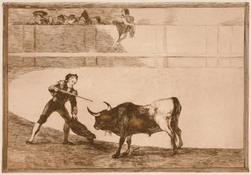 Pedro Romero Killing the Halted Bull (Pedro Romero matando á toro parado), from the series Tauromaquia
