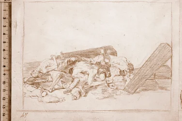 Los desastres de la guerra: Paperas de los muertos (dibujo preparatorio)