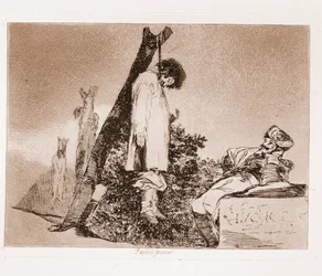 Los Desastres de la Guerra: No hay esperanza (aguafuerte del dibujo preparatorio)
