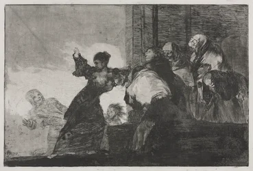 Los proverbios: Dos cabezas piensan mejor que una o Pobre locura, 1816-1823 impreso c. 1863