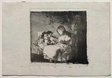 Mujer leyendo a dos niños, 1824-1825
