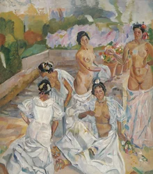 El Baño (Sevilla) - Iturrino, Francisco (1864-1924) - c. 1908 - Óleo sobre lienzo - 200x174 - Museo Carmen Thyssen, Málaga