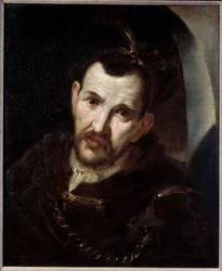 Retrato de líder de tribu india. (detalle)