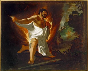 Hércules abrasado por la camisa del centauro Nessus ... (óleo sobre lienzo)