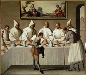 El milagro de San Hugo en el refectorio de los cartujos