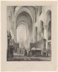 Interior de la Iglesia de Santa Catalina en Hoogstraten Iglesia en Hooghstraeten (título sobre objeto) Exposición La Haya 1843 (título sobre objeto)