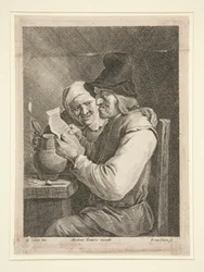 pareja leyendo una carta
