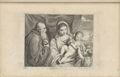 María con el Niño Jesús y el joven Juan Bautista