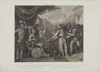 Wichmann II el Joven se rinde a Mieszko I de Polonia por Smuglewicz, Franciszek (1745-1807). Litografía, finales del siglo XVIII. Colección particular