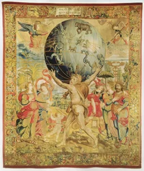 Hércules iniciando los Juegos Olímpicos, c.1450-75 (tapiz)