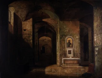 La cripta de la basílica de San Martino ai Monti en Roma