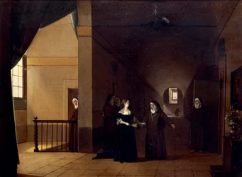 Mademoiselle de La Valliere entrando en el convento, por François Marius Granet (1777-1849), Francia