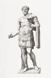 Emperador romano Marco Aurelio. Retrato.