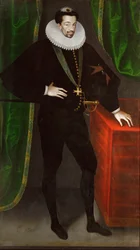 Rey Enrique III de Francia, último rey de la Casa de Valois, tercer hijo de Catalina de Médicis (pintura sobre lienzo)