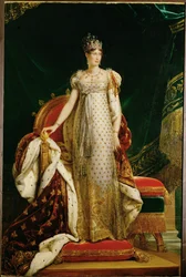 La emperatriz María Luisa, con toga de estado bordada con abejas imperiales ... (óleo sobre lienzo)