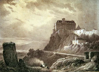 Castillo de Stirling, grabado por Villeneuve