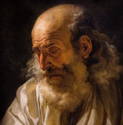 Viejo leyendo, hacia 1772-1773 (Óleo sobre lienzo)
