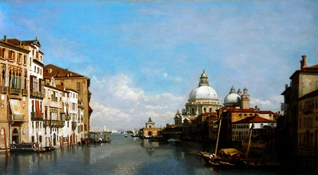 Una vista del Gran Canal desde el Puente de la Academia