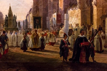 Procesión del Corpus Christi ante la Catedral de Sevilla