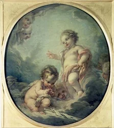 Cristo y Juan el Bautista como niños