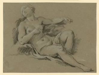 Figura de desnudo femenino recostada